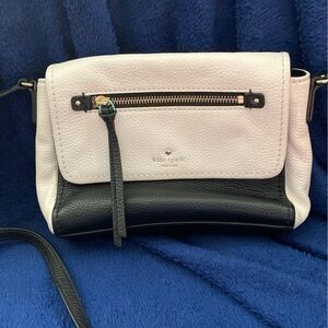 kate spade Black and White Leather Crossbody Bag